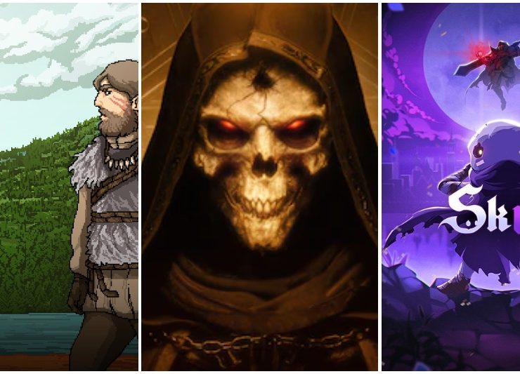 Ten Awesome Switch Sales Happening Now - List Image Featuring Please The Gods, Diablo Prime Evil, and Skul - The Hero Slayer