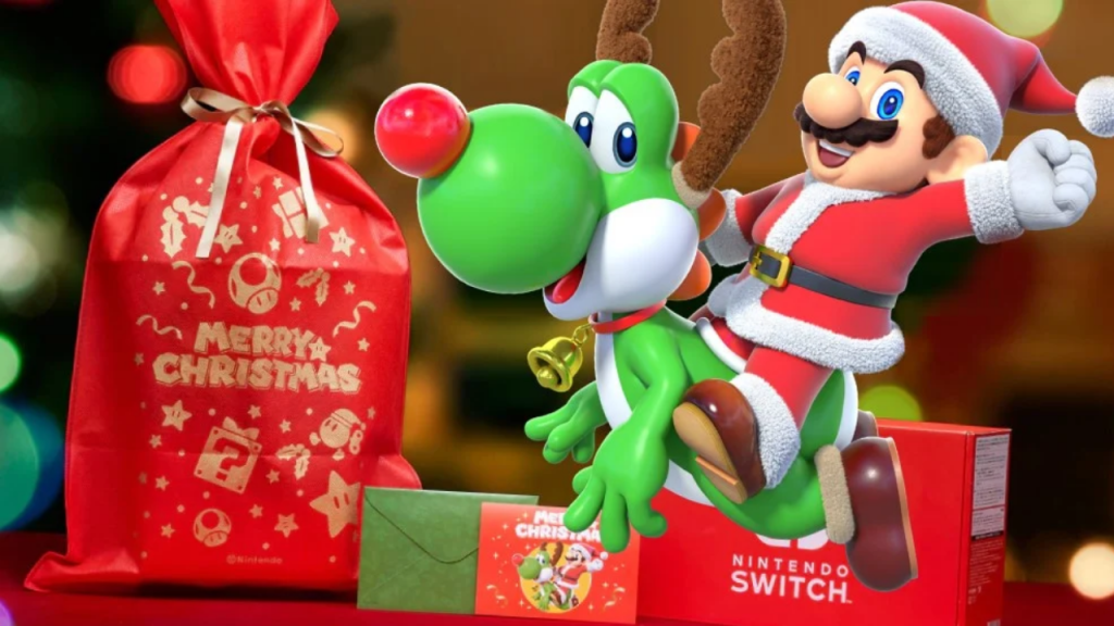 Christmas get. Nintendo Christmas. Nintendo Christmas games. Нинтендо Рождество. Nintendo New year.