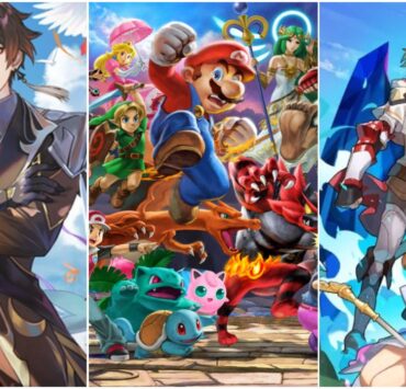 Super Smash Bros - Mobile Game Representation Image Featuring Genshin Impact, Dragalia Lost, And Super Smash Bros Ultimate