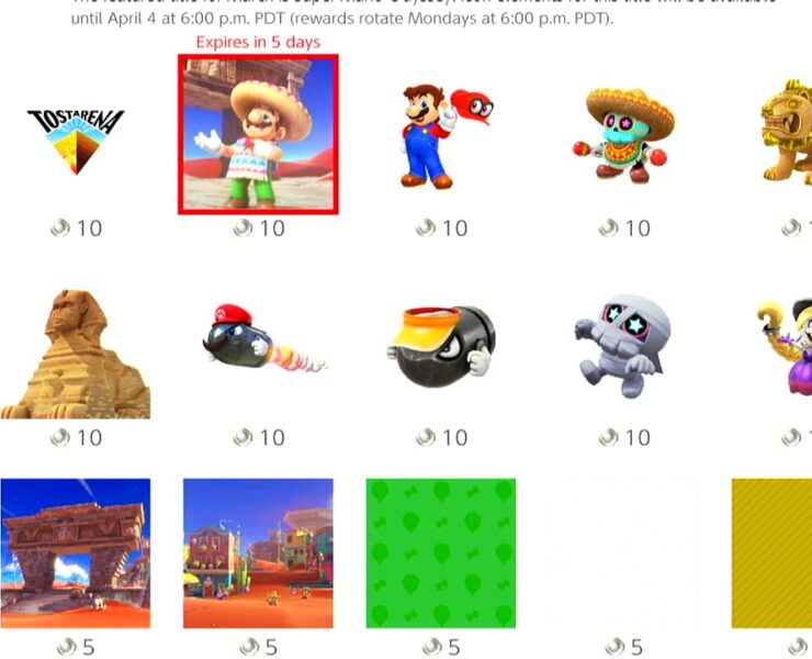 super mario odyssey icons
