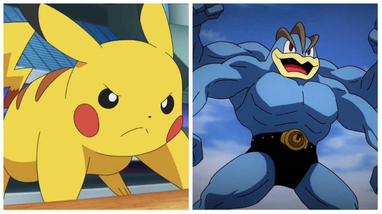 Pokémon Dual Typings Featured Image - Pikachu and Machamp