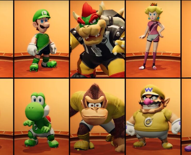 mario strikers characters