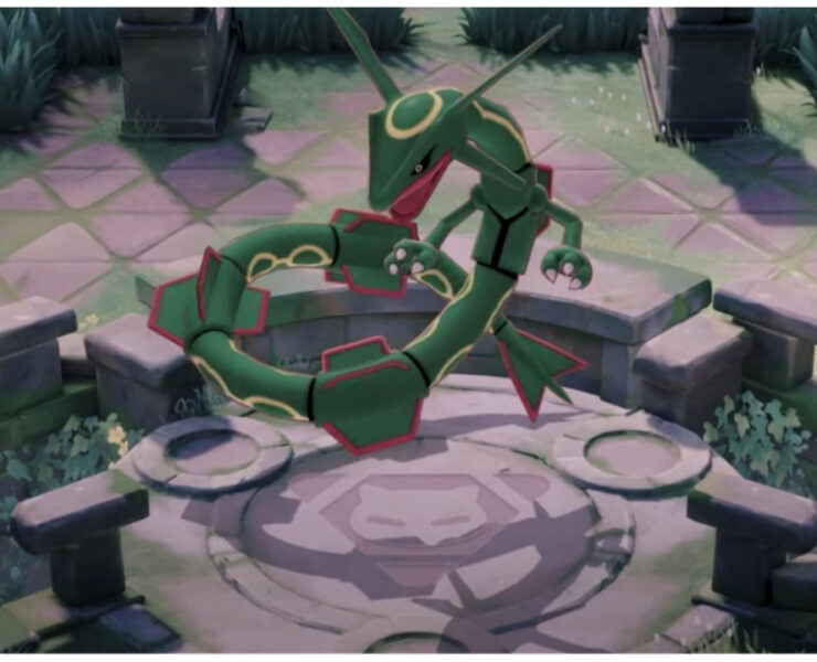 Pokémon UNITE Theia Sky Ruins Map Trailer Rayquaza