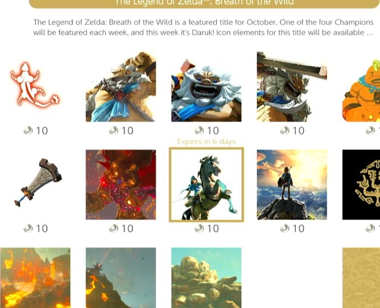 breath of the wild icon parts