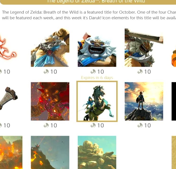 breath of the wild icon parts