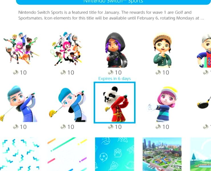 nintendo switch sports icon parts january icon parts